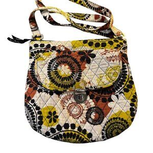 Vera Bradley Saddle Hipster Crossbody – Retired “Cocoa Moss” Pattern – Quilted F